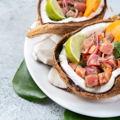 Poisson cru with coconut
