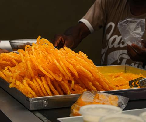 Street food and market snacks